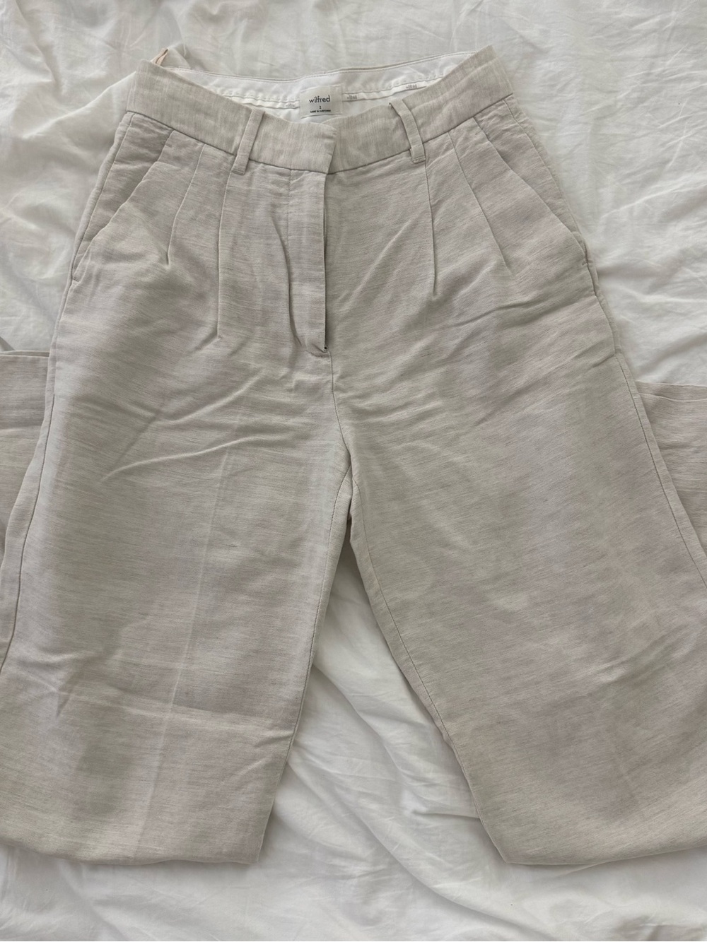 Effortless Wilfred Linen Cream Trousers